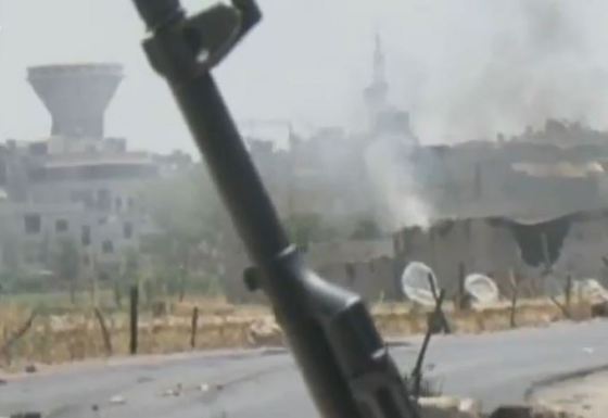 War footage in Damascus